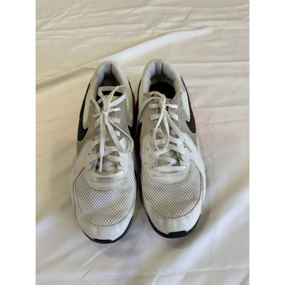 Nike Air Max Youth Size 6.5Y White Black Orange Green Running Sneakers Shoes